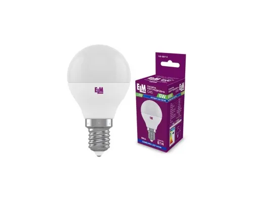 Лампочка ELM D45 6W PA10 E14 4000K (18-0014.)