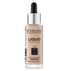 Тональна основа Eveline Cosmetics Liquid Control HD Mattifying Drops Foundation 030 - Sand Beige 32 мл (5901761937268)