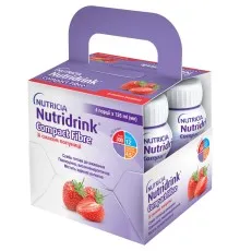 Дитяча суміш Nutricia Nutridrink Compact Fibre Strawberry полуниці з вмістом енергії та харчовими волокнами 4 шт х 125 (8716900551628)