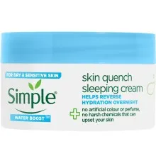 Крем для лица Simple Skin Quench Sleeping Cream Water Boost Ночной успокаивающий 50 мл (8710908810664)