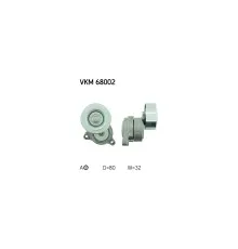 Натягувач ременя з роликом SKF VKM 68002