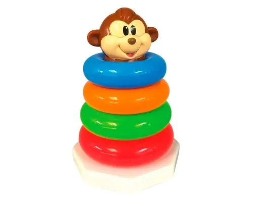 Розвиваюча іграшка Kiddieland Пірамідка Мавпочка (057620)