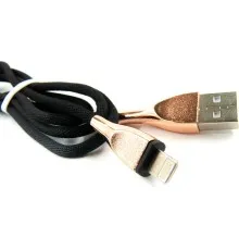 Дата кабель USB 2.0 AM to Lightning 1.0m black Dengos (NTK-L-SET-BLACK)