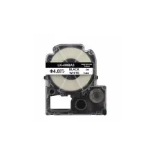 Стрічка для принтера етикеток UKRMARK трубка термозбіжна сумісна з LK4WBA5, 9мм х 2,5м, black on white (LK4WBA5_)
