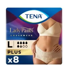 Підгузки для дорослих Tena Lady Pants Plus L для жінок Large 8 шт Creme (7322540920796)