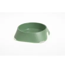 Посуд для котів Fiboo Миска з антиковзаючими накладками S зелена (FIB0097)
