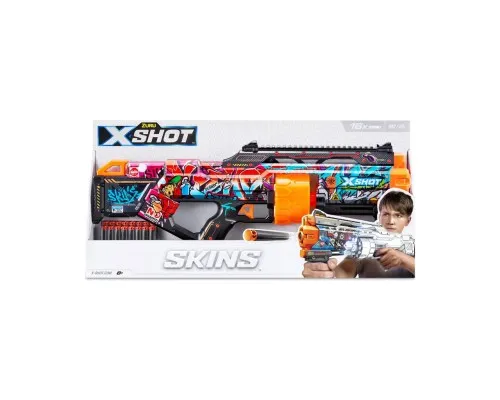 Игрушечное оружие Zuru X-Shot Быстрострельный бластер Skins Last Stand Graffiti (16 патронов) (36518B)
