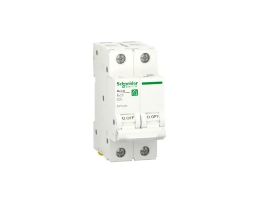 Автоматичний вимикач Schneider Electric RESI9 6kA 2P 20A C (R9F12220)
