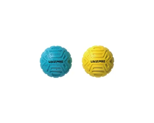 Масажний м'яч LivePro Massage Ball LP8507 блакитний/жовтий Уні 6.8см (6951376104042)