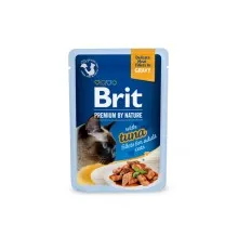 Вологий корм для кішок Brit Premium Delicate Fillets in Gravy Tuna філе в соусі (8595602570577)