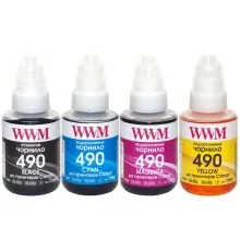 Чорнило WWM Canon GI-490, 140г*4 (BP/C/M/Y) (C490SET4)