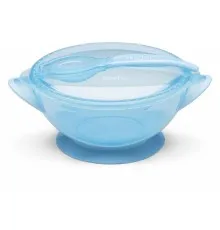 Набір дитячого посуду Nuvita COOL 6м+ Синій дорожній (NV1421COOLBLUE)