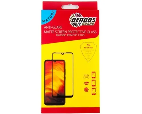 Стекло защитное Dengos Full Glue Matte OPPO A12, black frame (TGFG-MATT-33)