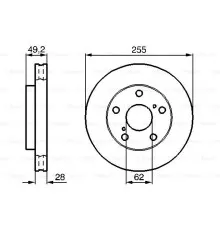 Тормозной диск Bosch 0 986 478 726
