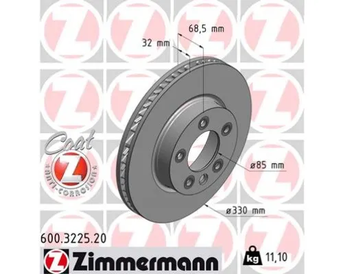 Тормозной диск ZIMMERMANN 600.3225.20