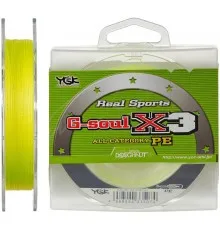 Шнур YGK G-Soul X3 100m Yellow 0.25/0.080mm 4lb (5545.01.86)