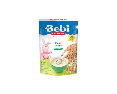 Детская каша Bebi Premium безмолочная +4 мес. Гречневая 200 г (8606019654429)