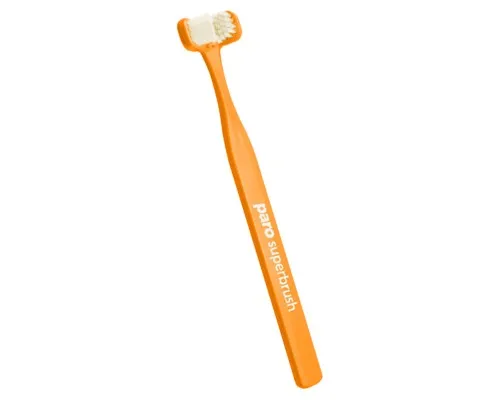 Зубна щітка Paro Swiss Superbrush тристороння помаранчева (7610458007242-orange)
