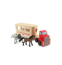 Игровой набор Melissa&Doug автомобиль-прицеп для лошадей (MD14097)