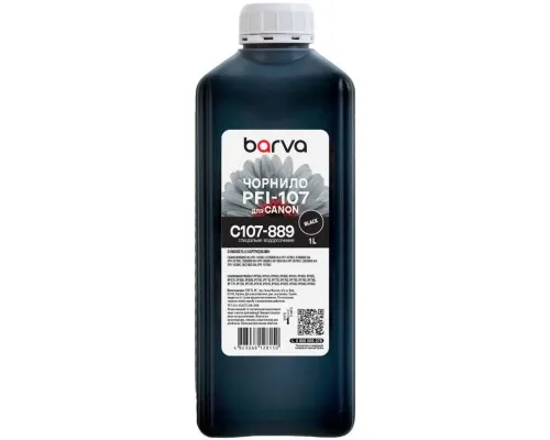 Чорнило Barva Canon PFI-102/107 1L BK (C107-889)