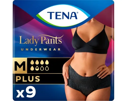 Підгузки для дорослих Tena Lady Pants Plus M для жінок Medium 9 шт Black (7322541130637)