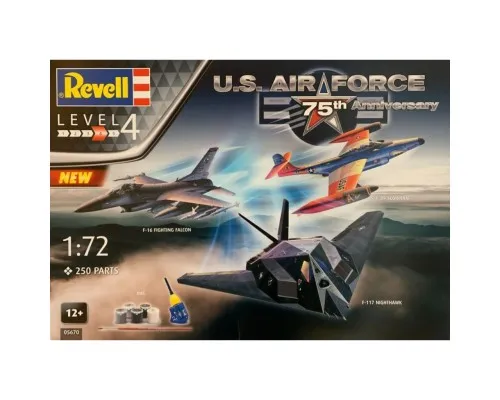 Сборная модель Revell набор к 75-й годовщине US Air Force 3 самолета уровень 4 , 1:72 (RVL-05670)