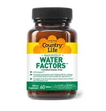 Вітамінно-мінеральний комплекс Country Life Баланс рідини, Water Factors, 60 таблеток (CLF4985)