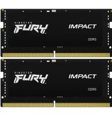 Модуль памяти для ноутбука SoDIMM DDR5 32GB (2x16GB) 5600 MHz Impact Black Kingston Fury (ex.HyperX) (KF556S40IBK2-32)