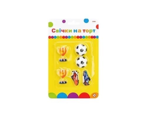 Свічка Maxi Футбол 6 шт на торт (MX624032)