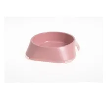 Посуд для котів Fiboo Миска з антиковзаючими накладками S рожева (FIB0101)