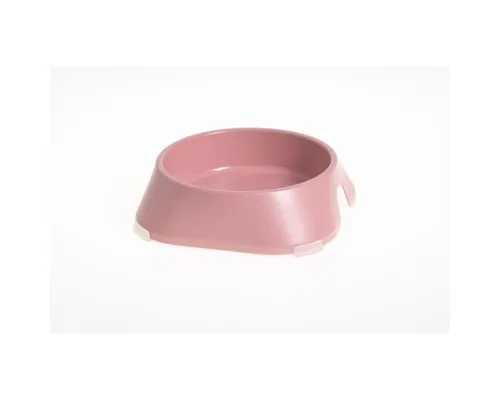 Посуд для котів Fiboo Миска з антиковзаючими накладками S рожева (FIB0101)