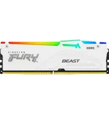 Модуль пам'яті для комп'ютера DDR5 32GB 5200 MHz FURY Beast White RGB Kingston Fury (ex.HyperX) (KF552C40BWA-32)