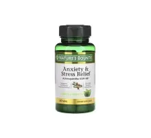 Травы Nature's Bounty Снятие тревоги и напряжения с ашвагандой, Anxiety & Stress Relief (NRT00491)