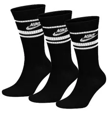 Шкарпетки Nike U NK NSW EVERYDAY ESSENTIAL CR 3PR DX5089-010 46-50 3 пари Чорні (196148786156)