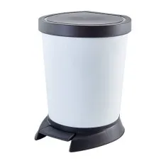 Контейнер для сміття Алеана З педаллю Білий 10 л (алн 124065/білий)