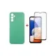 Чехол для мобильного телефона Dengos Kit for Samsung Galaxy A14 5G case + glass (Mint) (DG-KM-14)