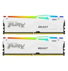 Модуль пам'яті для комп'ютера DDR5 32GB (2x16GB) 6800 MHz Beast White RGB XMP Kingston Fury (ex.HyperX) (KF568C34BWAK2-32)