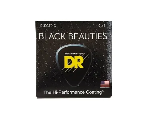 Струни для гітари DR Strings Black Beauties Electric - Light Heavy (09-46) (BKE-9/46)