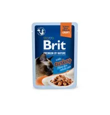 Влажный корм для кошек Brit Premium Delicate Fillets in Gravy Turkey филе в соусе (8595602570560)