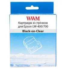 Лента для принтера этикеток WWM для Epson LW-400/700 18mm х 8m Black-on-Clear (WWM-ST18K)