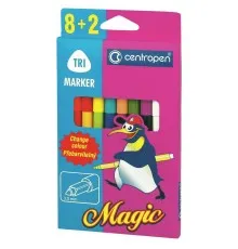 Фломастери Centropen 2549 Magic, 10шт (8 colors+ 2 erasers) (2549/10)