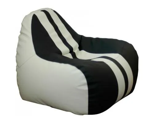 Крісло-мішок Примтекс плюс кресло-груша Simba Sport H-2200/D-5 M White-Black (Simba Sport H-2200/D-5 M)