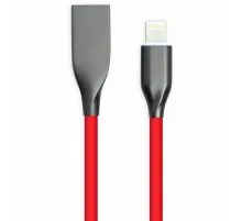 Дата кабель USB 2.0 AM to Lightning 1.0m red PowerPlant (CA911400)