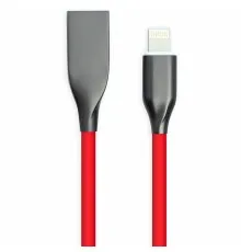 Дата кабель USB 2.0 AM to Lightning 1.0m red PowerPlant (CA911400)
