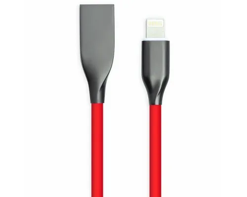 Дата кабель USB 2.0 AM to Lightning 1.0m red PowerPlant (CA911400)