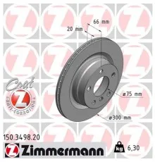 Гальмівний диск ZIMMERMANN 150.3498.20