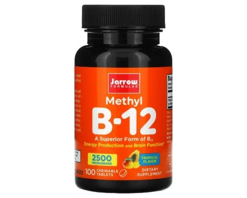 Витамин Jarrow Formulas Метил B-12, 2500 мкг, тропический вкус, Methyl B-12, 100 же (JRW-18016)