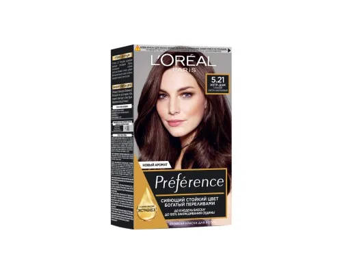 Краска для волос LOreal Paris Preference 5.21 - Глубокий светло-каштановый (3600522769224)