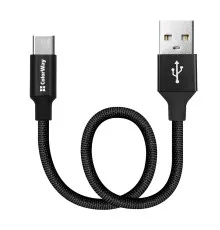 Дата кабель USB 2.0 AM to Type-C 0.25m black ColorWay (CW-CBUC048-BK)