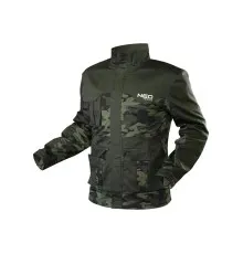 Куртка робоча Neo Tools CAMO, розмір XXL (56), 255 г/м2, високий комір, кишені на бл (81-211-XXL)
